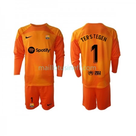 Maillot de Foot FC Barcelone Ter Stegen 1 Gardien Troisième 2022-23 Manches Longues - Enfant